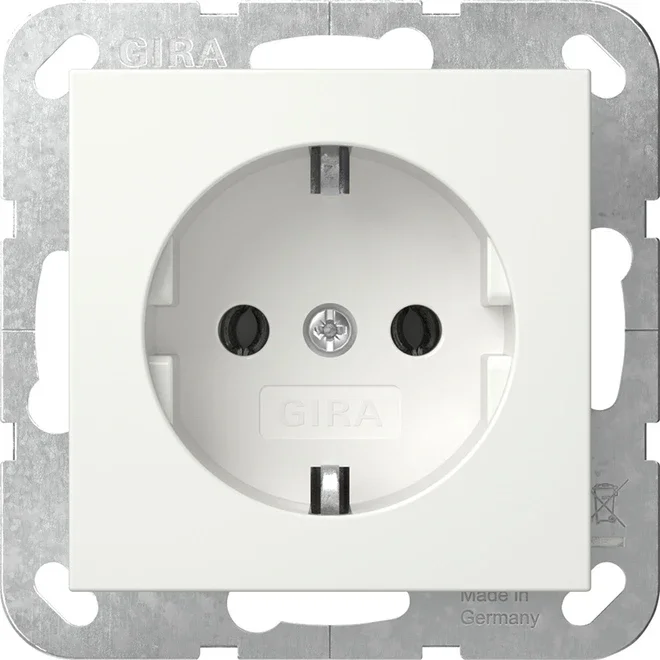 Stopcontact inbouw met randaarde 1-voudig - HBS32 - Hbs00032 1 - HBS00032