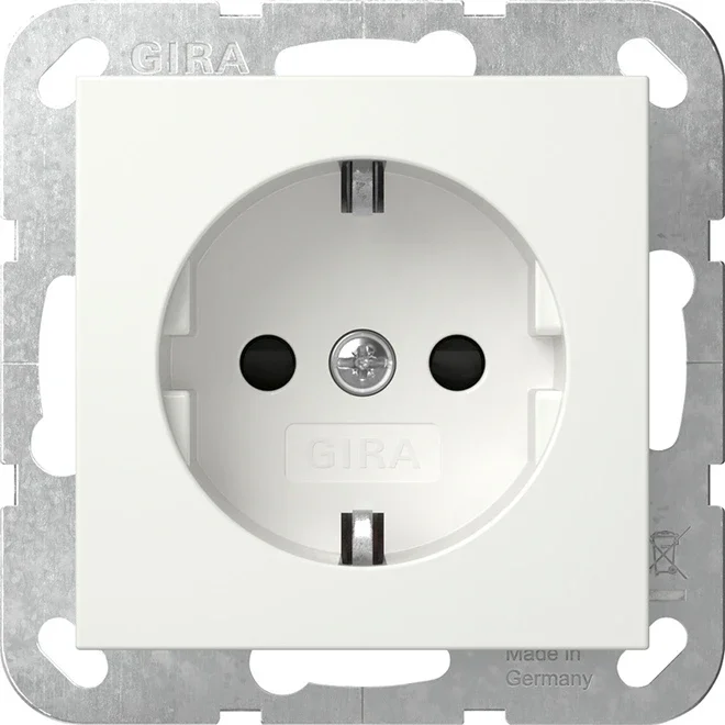 Stopcontact inbouw met randaarde 1-voudig - HBS32 - Hbs00032 - HBS00032