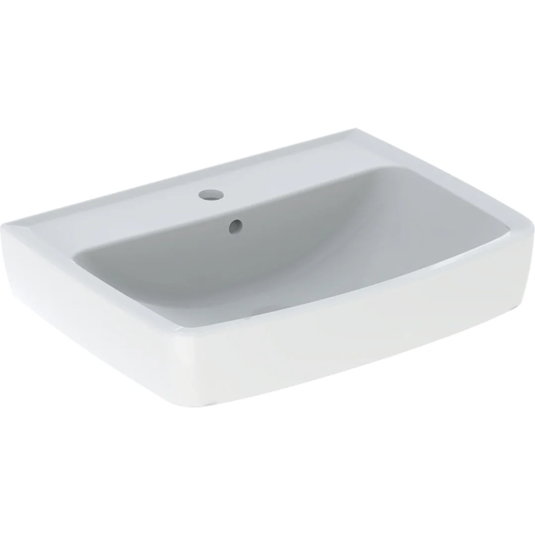 Wastafel badkamer 60cm met kraangat en overloop - HBS42 - Hbs00042 - HBS00042