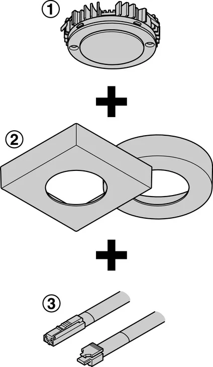 Aansluitkabel, voor 12 V modulair met clipverbinder 2000 mm - HBS75 - Hbs00075 2 - HBS00075
