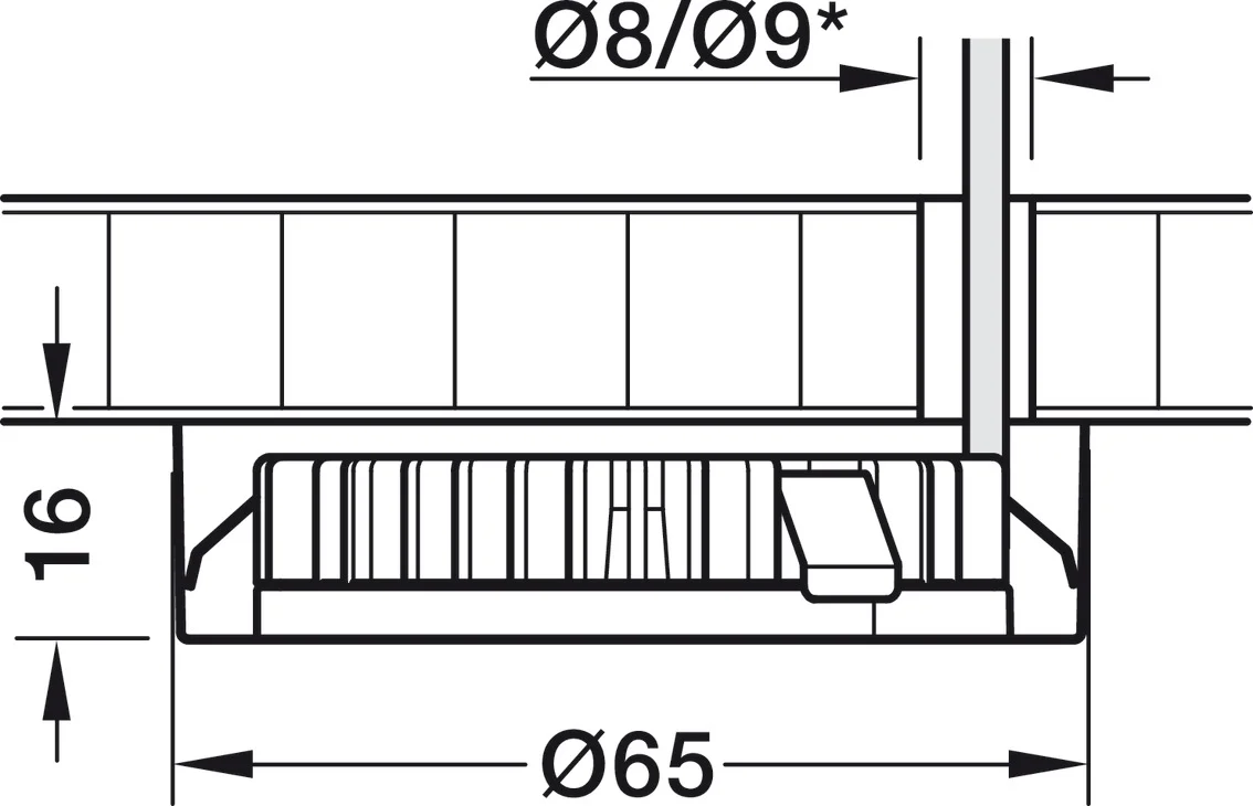 Surface-mounted housing, square, silver-coloured, for the surface-mounted under-cabinet lighting lamp module - HBS79 - Hbs00079 2 - HBS00079