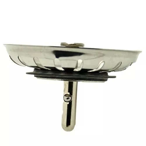 Chrome-plated basket plug with sink stopper function - HBS93 - Hbs00093 1 - HBS00093