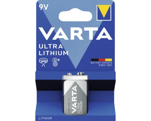 VARTA Blokbatterij Ultra Lithium 6LR61 9V - HBS138 - Hbs00138 - HBS00138