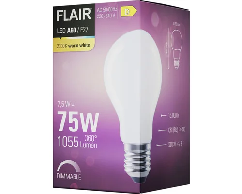 LED lamp E27/7,5W A60 warmwit mat - HBS147 - Hbs00147 3 - HBS00147